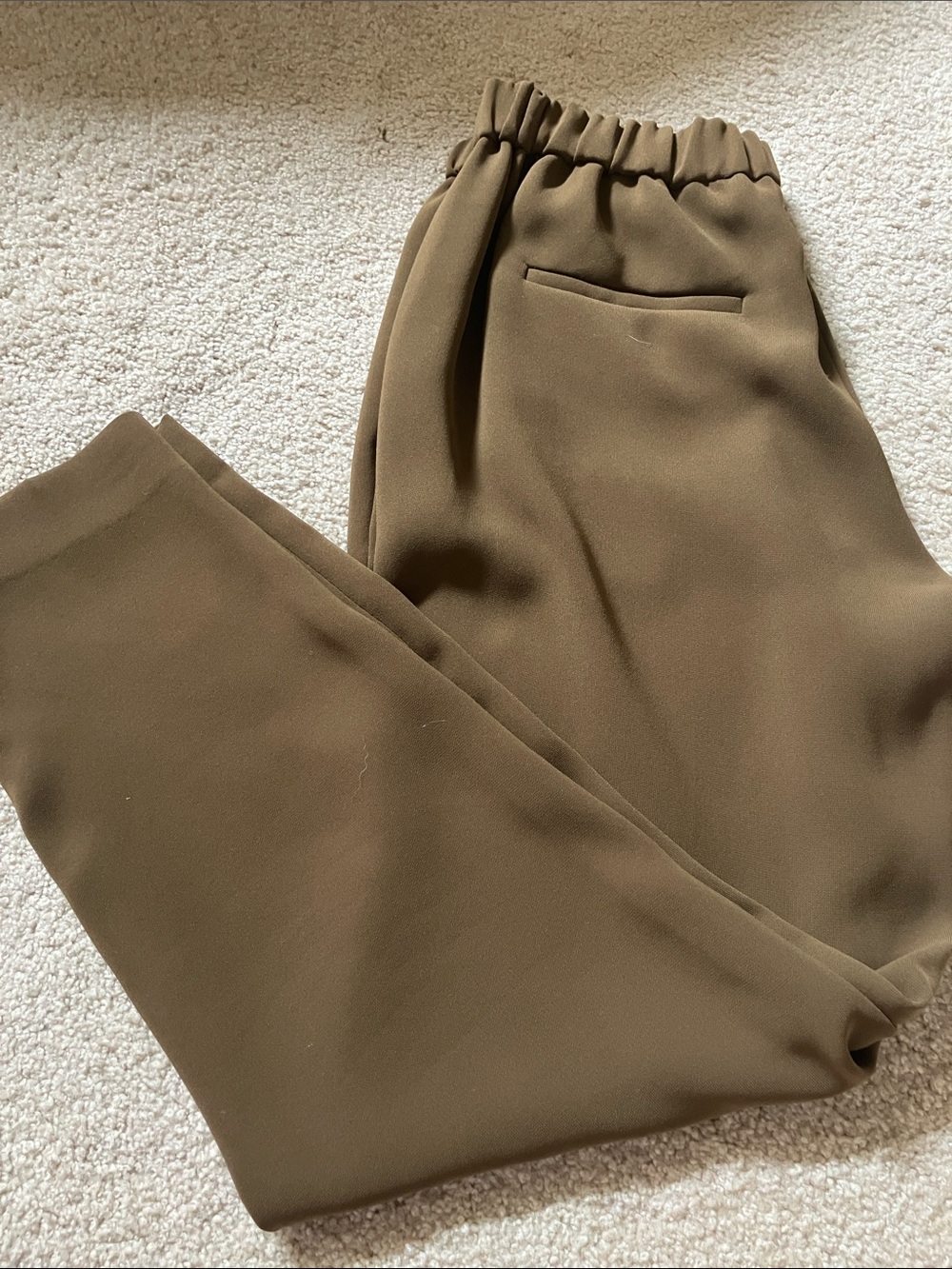 J. Crew Women's Elastic Waist Pants - Olive